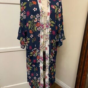 Floral Kimono Cardigan time and tru 10-12